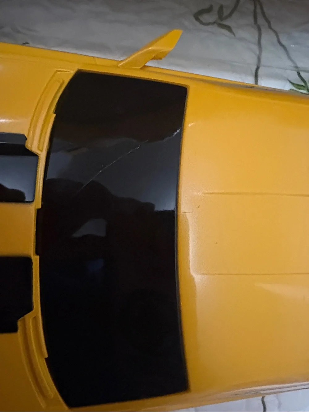 Yellow Remote Control Sports Coupe with Black Stripes